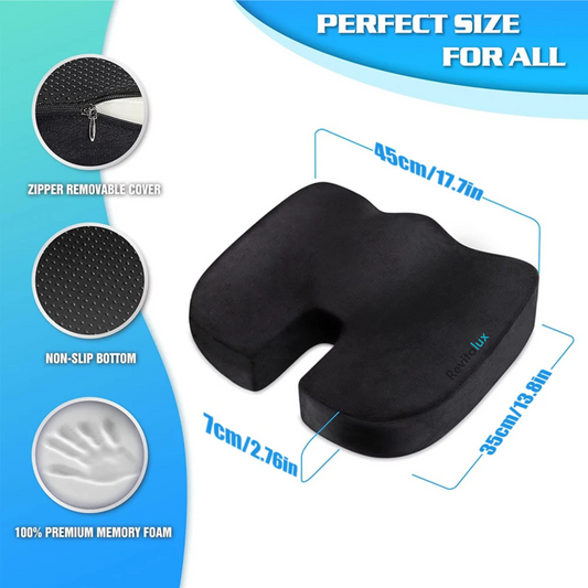 Revitalux™ Memory Foam U-Shaped Pillow for Chair